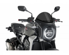 Plexi štít PUIG SEMI-FAIRING 3133F matná černá tmavá kouřová Honda CB 1000 R Neo Sports cafe 18-21