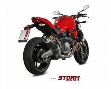 Koncovka výfuku STORM GP D.041.LXSB Černá ocel Ducati 1200 Monster 17-19