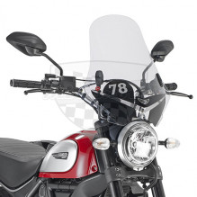 7407AS plexi kouřové s grafikou pro Ducati Scramler 400/800 (15-20), vxš480x435 mm 