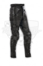 Kožené kalhoty černé MOTOR SPORT P-MS  