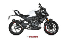 Koncovka výfuku STORM GP CF.004.LXSBC Černý s uhlíkovou koncovkou CF Moto NK 450 23-24