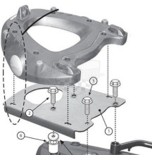 Topcase nosič zadního kufru Kappa KR5107 BMW F 650 GS 07-17,F 700 GS 13-17, F 800 GS Adventure 13-18